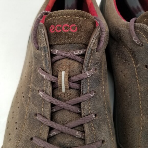 Ecco Men's Biom Grip Sneaker brown Leather Casual Shoe Urbaneering Size 46 12 - Picture 4 of 15